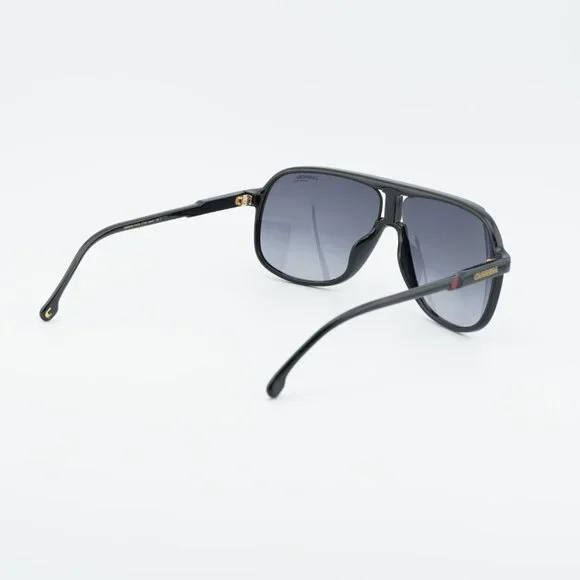 CARRERA 1047/S 0OIT 9O Sunglasses Black Aviator Frame, Grey Lenses
